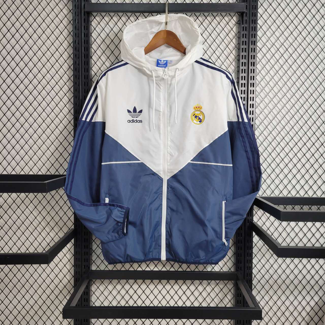 Real Madrid 23-24 Player Windbreaker Jacket - White & Blue